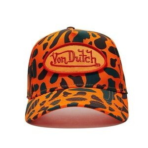 Von Dutch Vibrant Orange Camouflage Hat